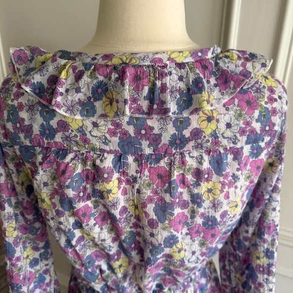 Spring Mod Cloth Ruffling For Flowers Midi Dress, Size 14 - Picture 14 of 15